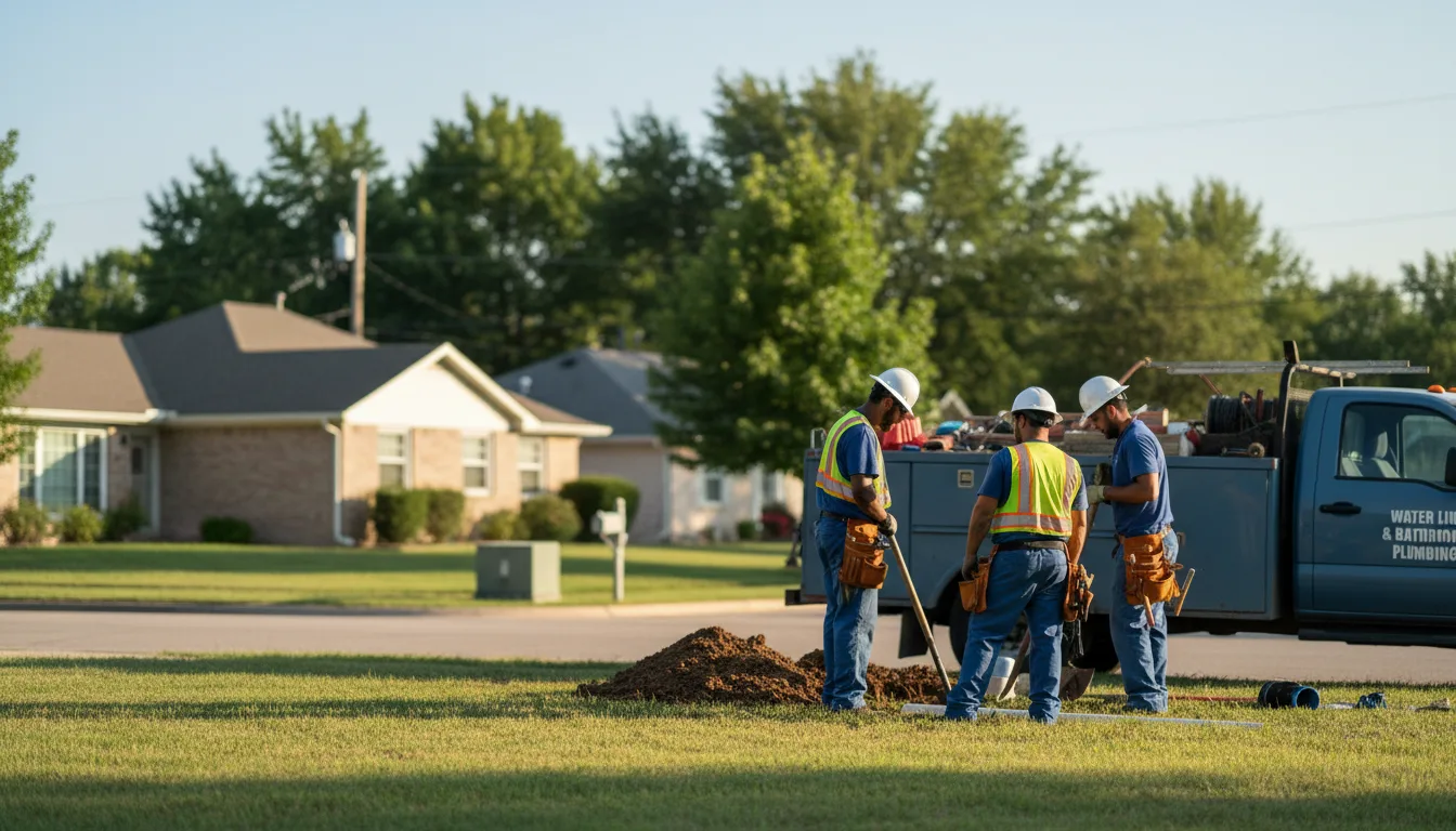Residential water line and bathroom plumbing service in Middletown, NJ